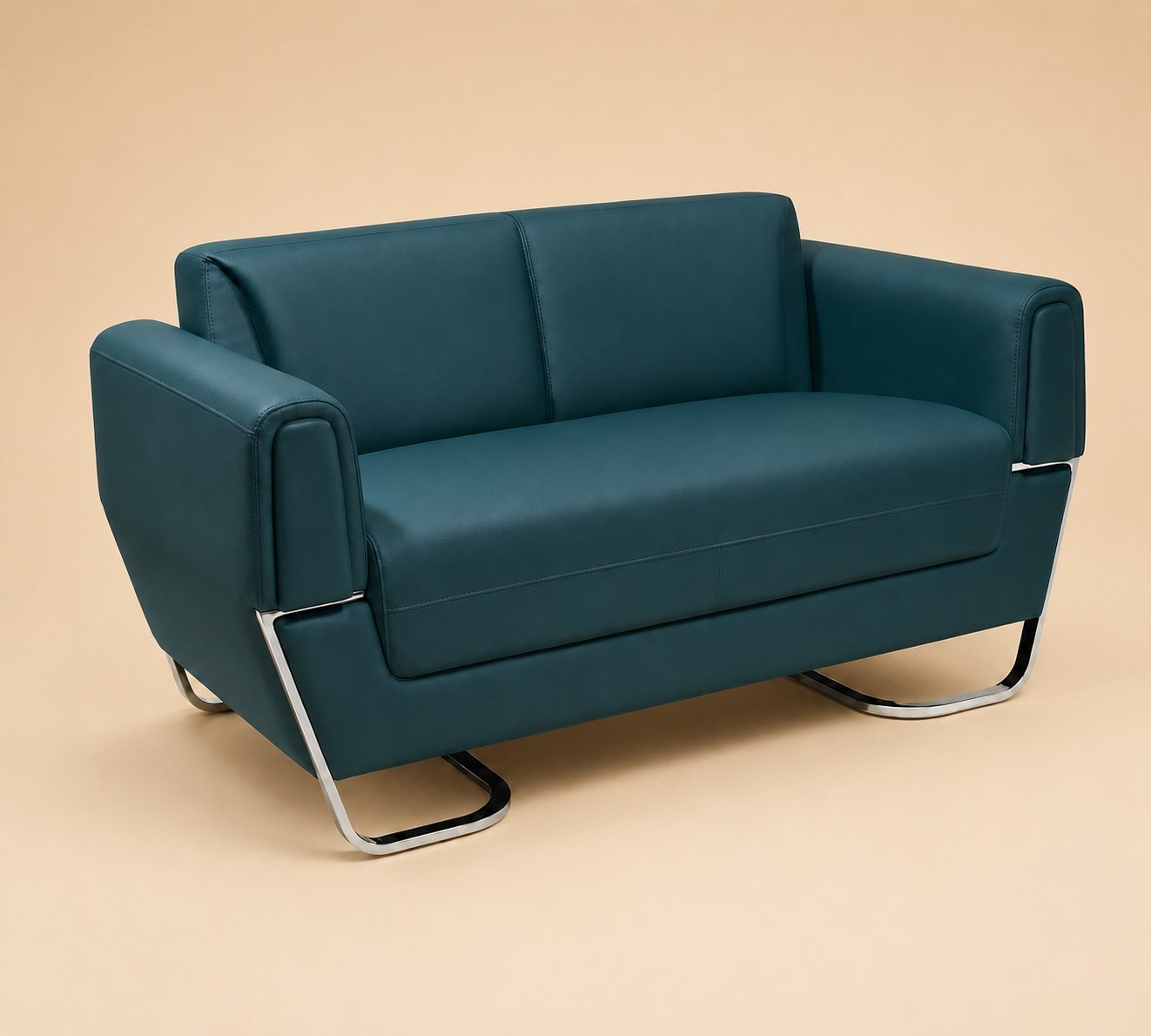 Deep teal sofa